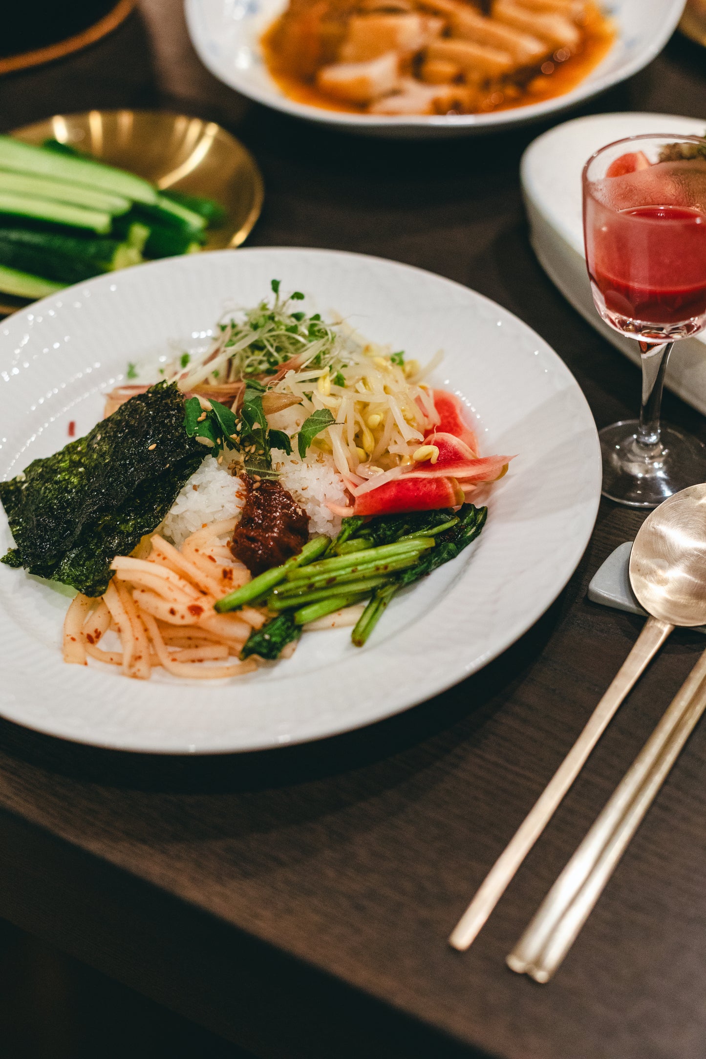 【アンティーク品】李朝時代 真鍮カトラリーセット(箸・スプーン)