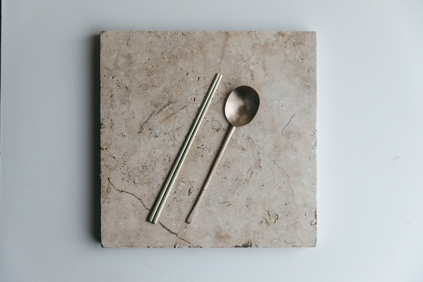 【アンティーク品】李朝時代 真鍮カトラリーセット(箸・スプーン)