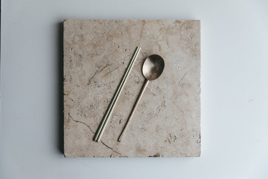 【アンティーク品】李朝時代 真鍮カトラリーセット(箸・スプーン)