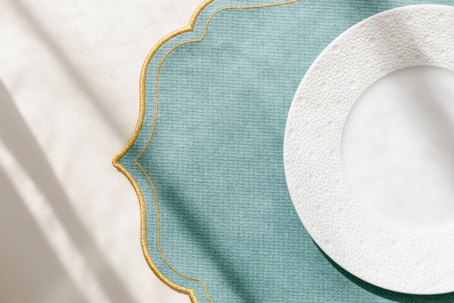 【MAISON DE ART】テーブルマット・ゴールドコレクション(ブルー)