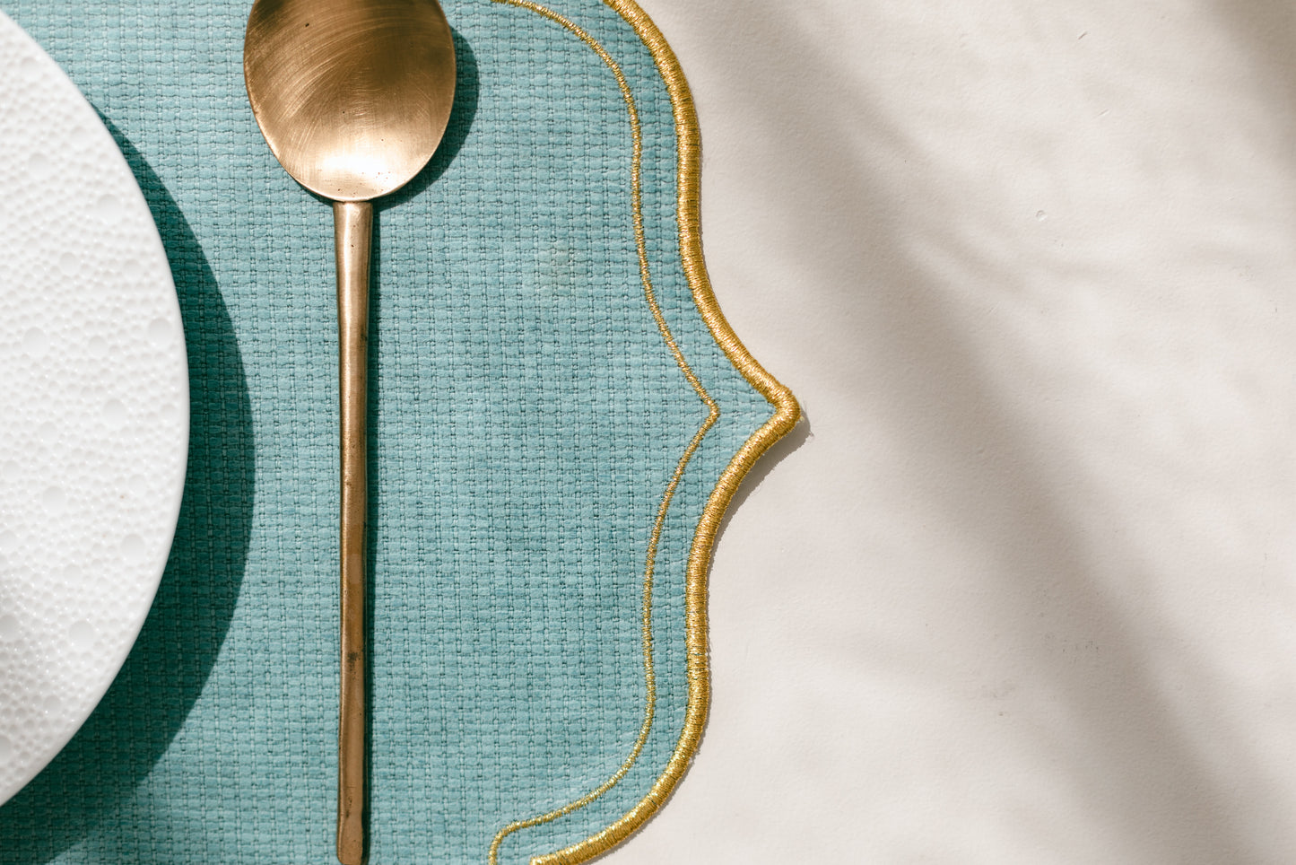 【MAISON DE ART】テーブルマット・ゴールドコレクション(ブルー)