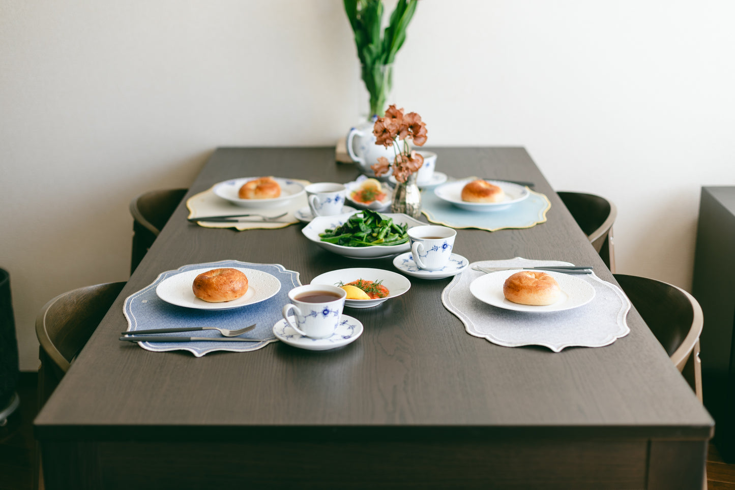 【MAISON DE ART】テーブルマット・シルバーコレクション(ホワイト)