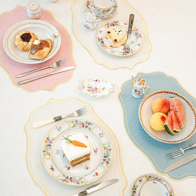 【MAISON DE ART】テーブルマット・ゴールドコレクション(ホワイト)