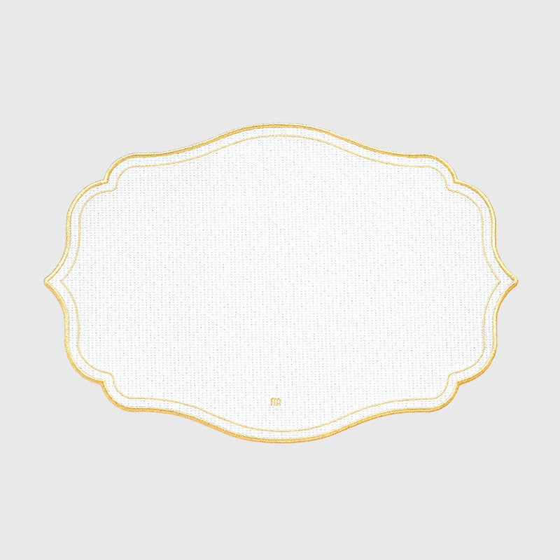 【MAISON DE ART】テーブルマット・ゴールドコレクション(ホワイト)