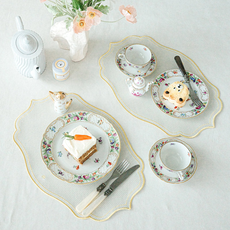 【MAISON DE ART】テーブルマット・ゴールドコレクション(ホワイト)